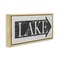 Stupell Industries Distressed Lake Arrow Sign Framed Floater Canvas Wall Art
